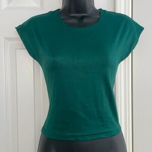 NWT Forest Green crop top